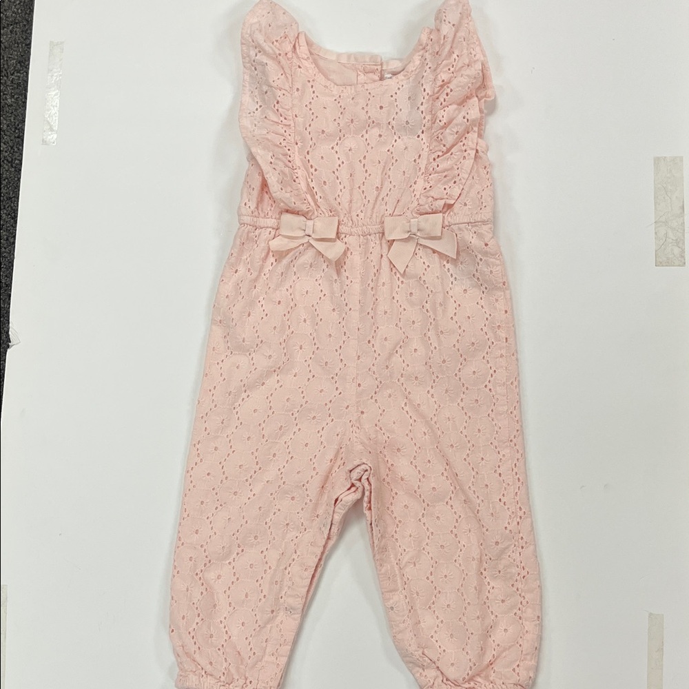 Max Studio Kids Blush Eyelet Jumpsuit